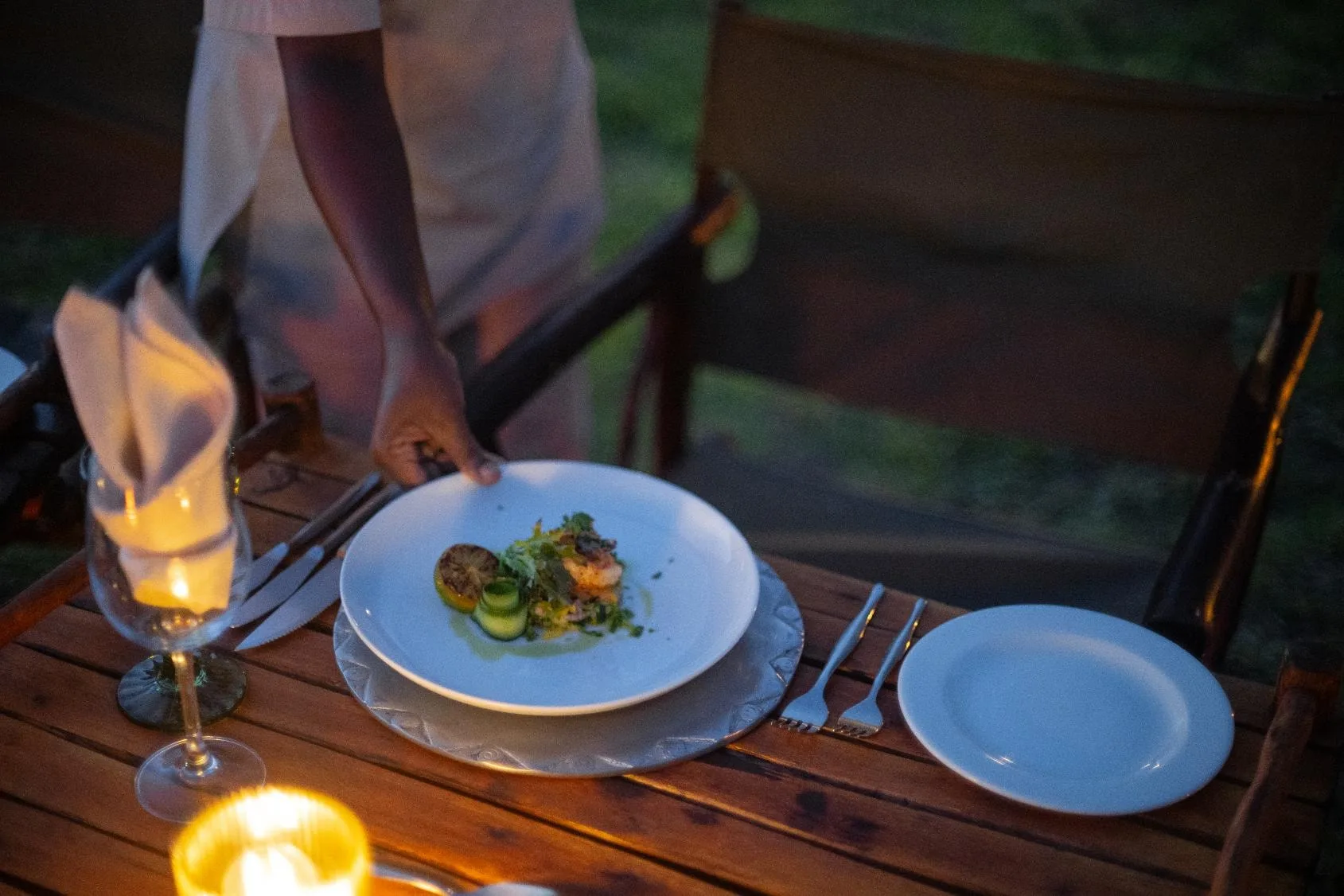 A plated Nzumba starter — fresh, vibrant, and finely arranged