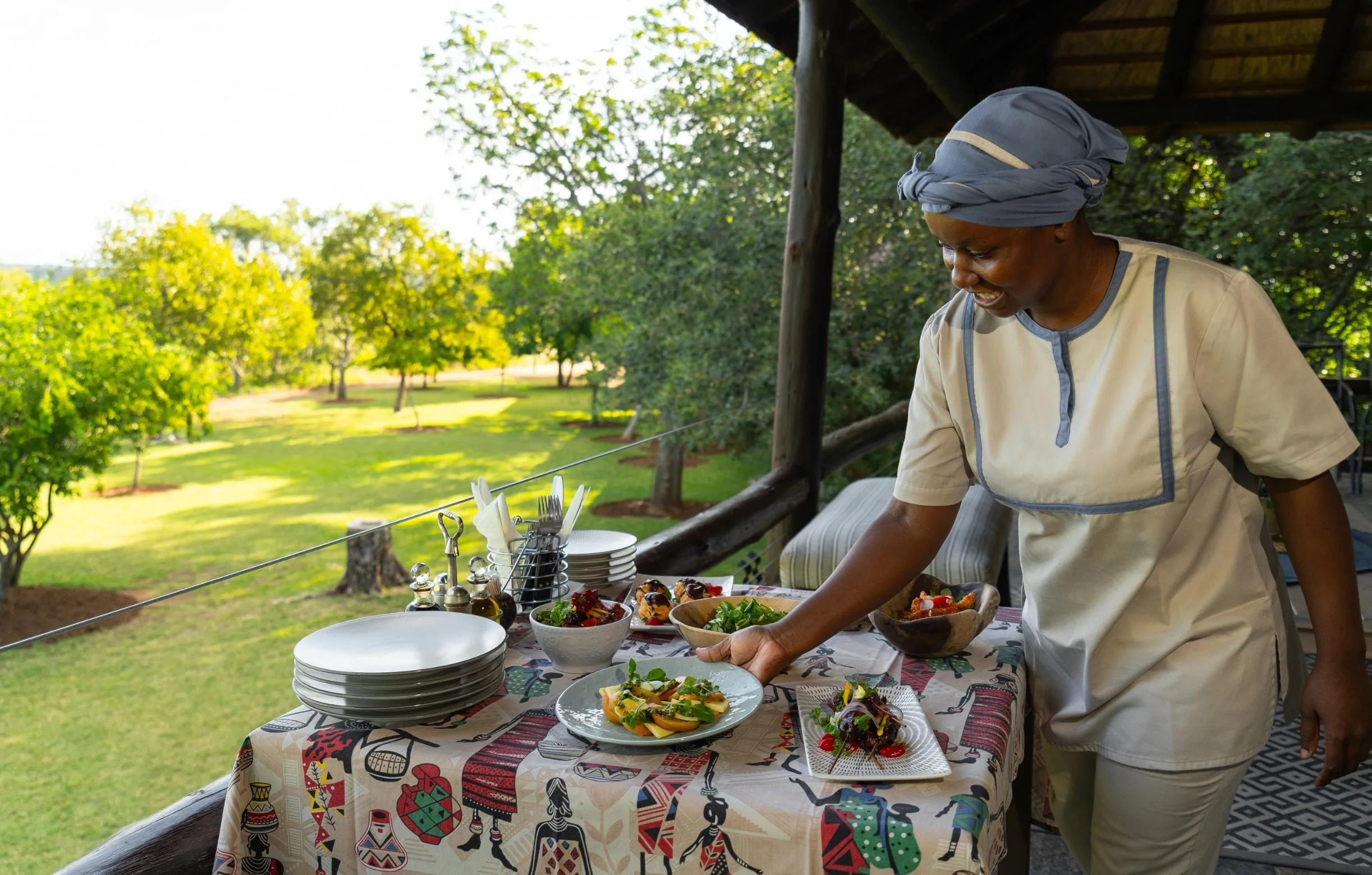 Nzumba high-tea selection — pastries, scones and small bites