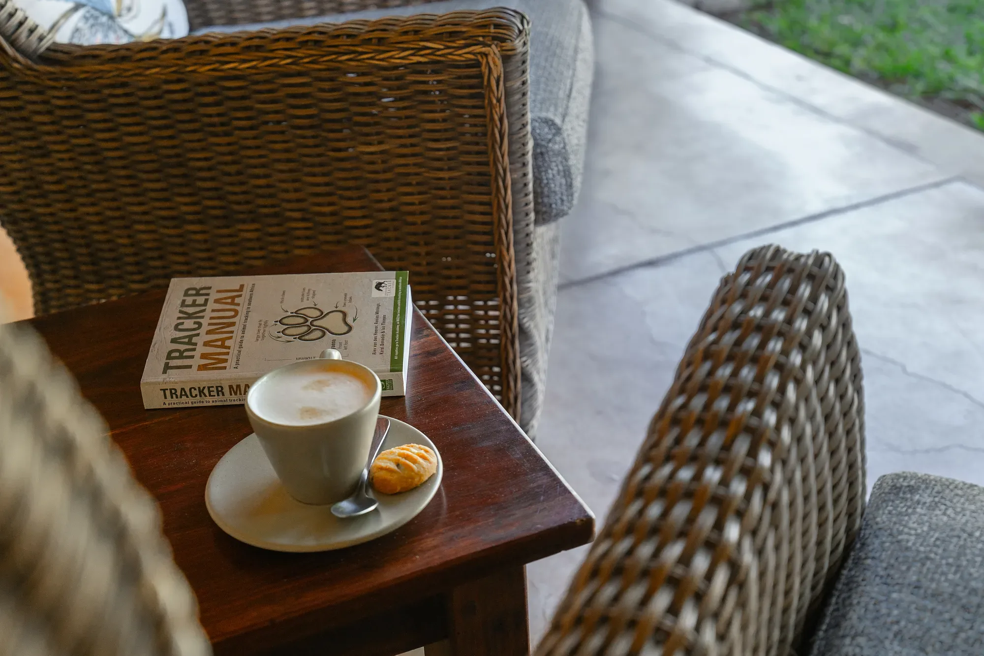 The private deck of a Nzumba Lodge chalet overlooking the Klaserie bushveld